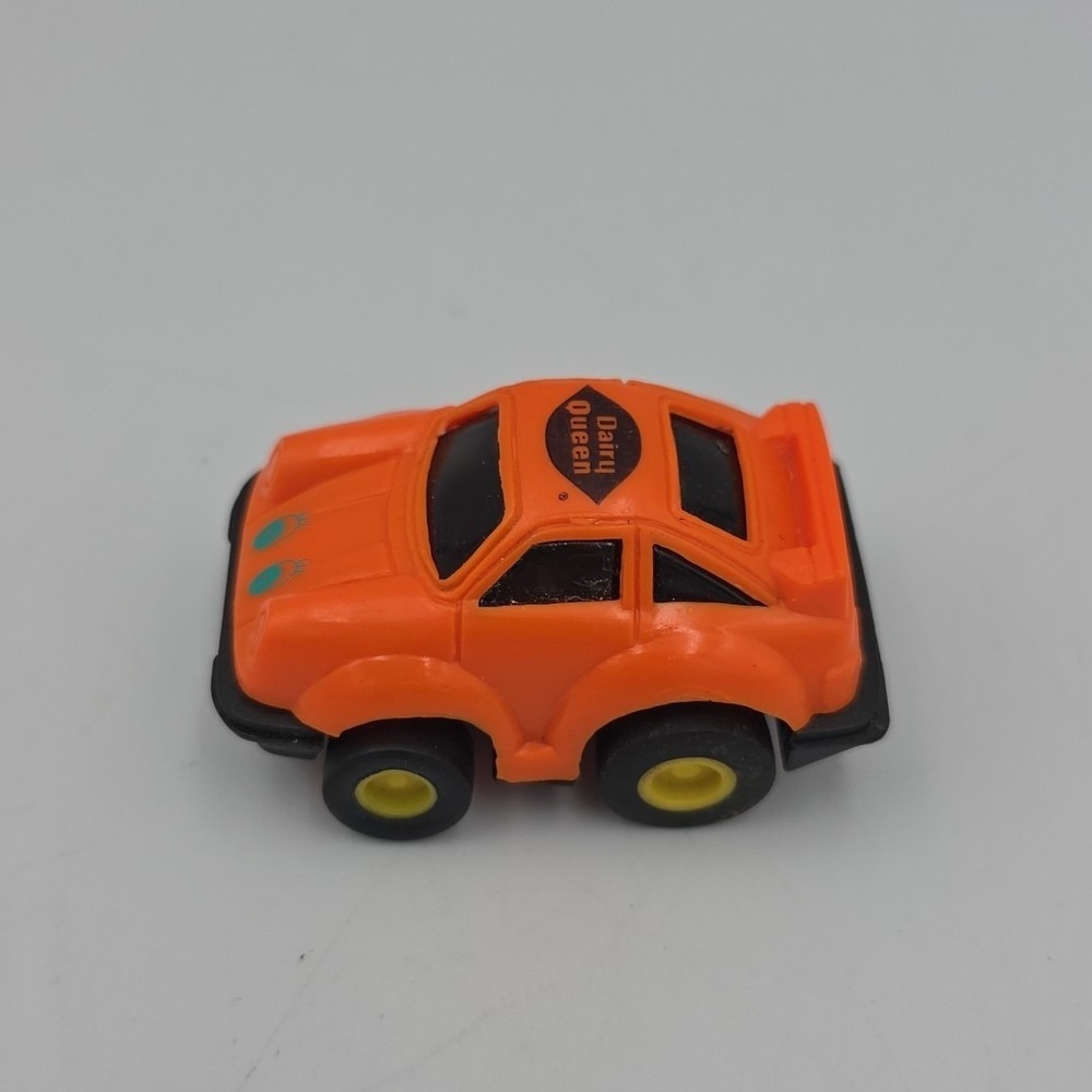 Vintage Dairy Queen Orange Ferrari Pull Back Race Car Toy - WORKING!